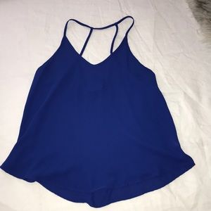 Flowy royal blue tank.